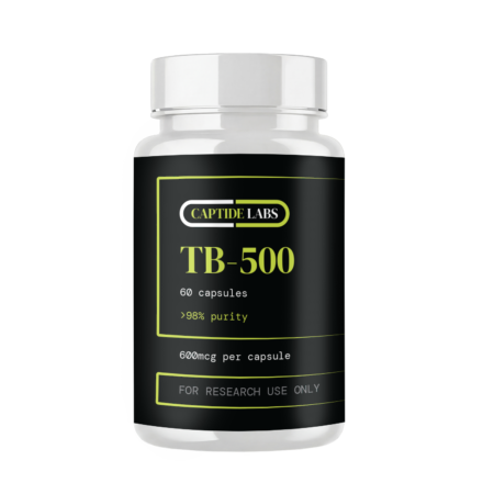 Captide Labs TB-500 capsules — 500mcg Thymosin Beta-4 tissue repair research peptide